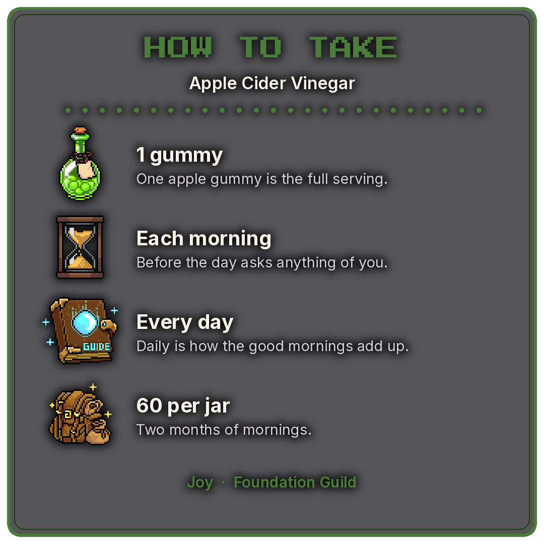 How to take - Code Name Apple Cider Vinegar