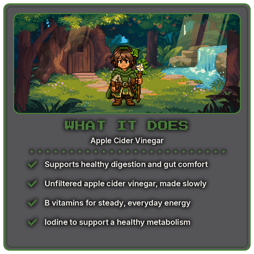 What it does - Code Name Apple Cider Vinegar