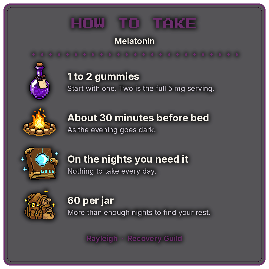 How to take - Code Name Melatonin