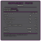 Supplement facts - Code Name Melatonin