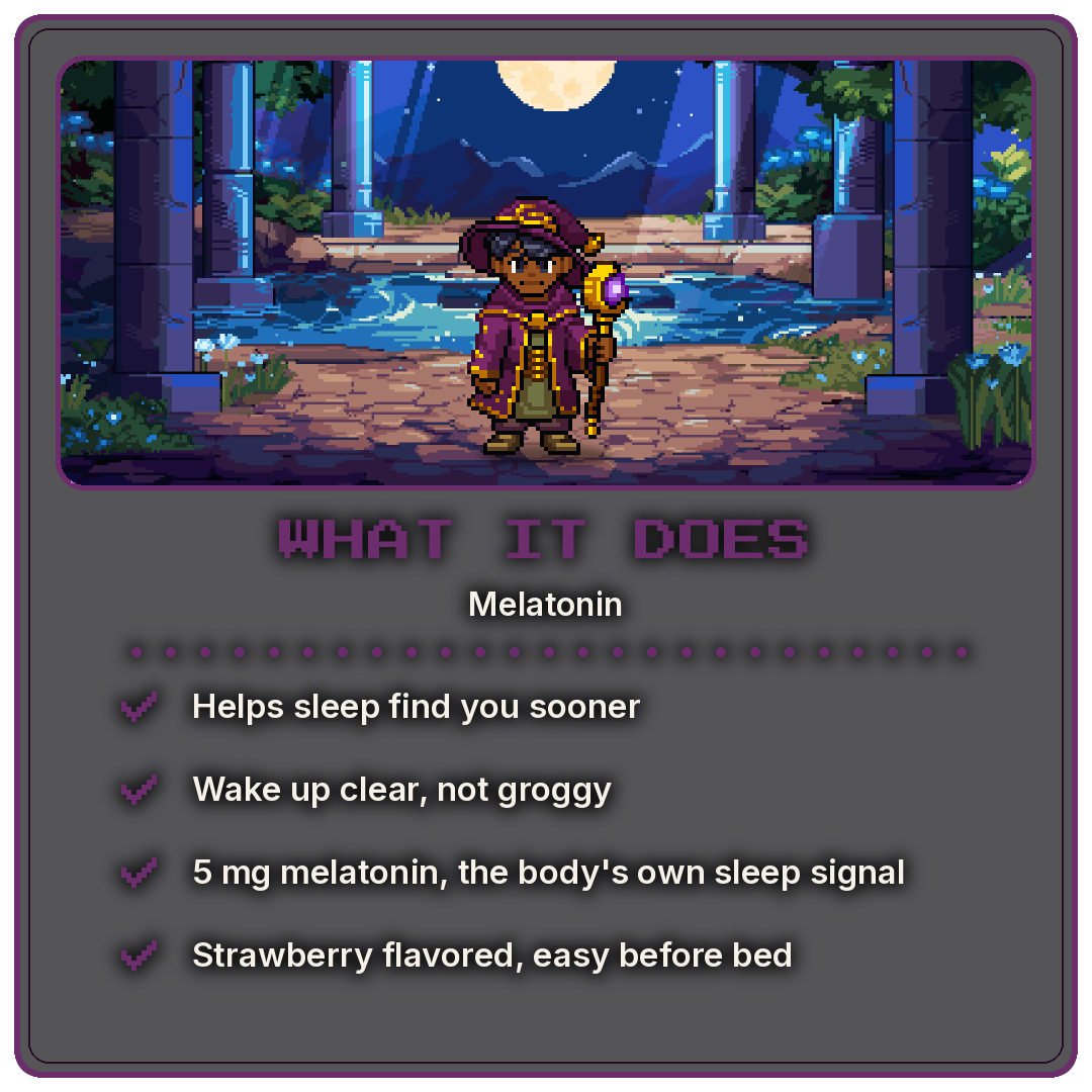 What it does - Code Name Melatonin